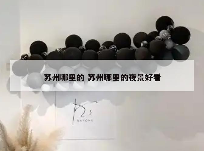 苏州哪里的 苏州哪里的夜景好看